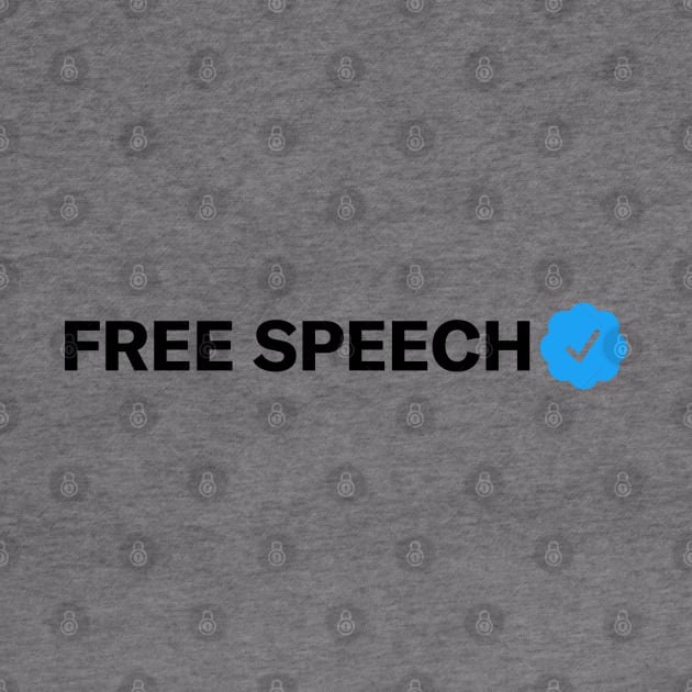 Free Speech Funny Sarcastic Parody Blue Check Badge Verification Gift by norhan2000